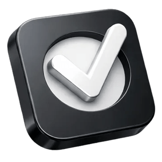 Confirmation tick icon in 3D on the Prudenhood about page